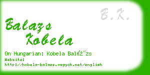 balazs kobela business card